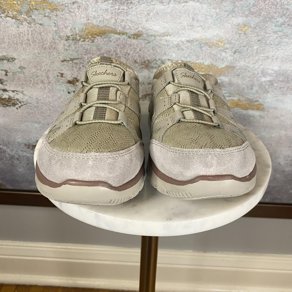 Skechers Relaxed Fit Shoes Womens Size 6 Beige Memory Foam Mule SN 49077 - Picture 3 of 9